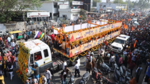 4600 किलो का ध्वजा दंड अयोध्या के लिए रवाना