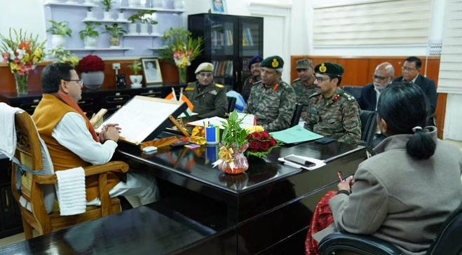 सीएम से मिले बीआरओ के अधिकारी