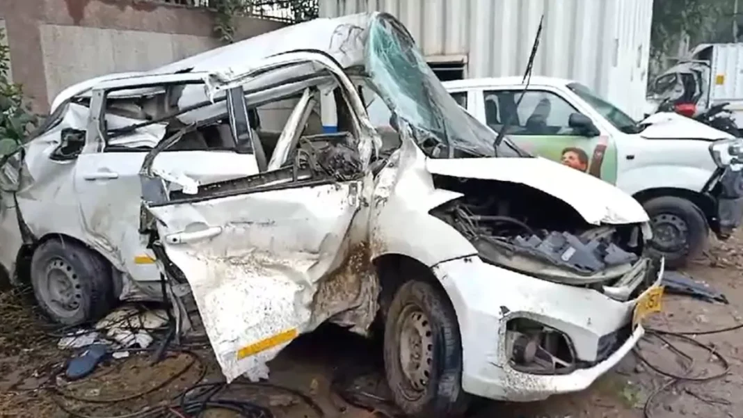 सिंघु बॉर्डर पर भीषण सड़क हादसा, कार सवार एक की मौत।