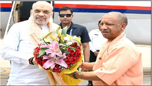लखनऊ पहुंचे गृह मंत्री अमित शाह, सीएम योगी ने किया स्वागत, नवचयनित सिपाहियों को सौंपेंगे नियुक्ति पत्र