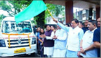 सीएम धामी ने 20 नई वातानुकूलित UTC मिनी का किया फ्लैग ऑफ, नैनीताल-हल्द्वानी और देहरादून-मसूरी के बीच जाम की समस्या होंगी कम