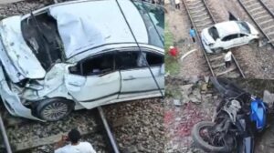 Delhi Accident: फ्लाईओवर से रेलवे ट्रैक पर गिरी बाइक और कार, मची अफरा-तफरी!