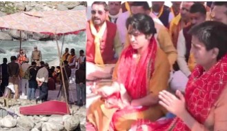 Uttarakhand: गंगनानी में गूंजे मां यमुना के जयकारे, धीरेंद्र शास्त्री और कुमार विश्वास ने की पूजा-अर्चना