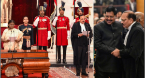 संविधान की गरिमा बनी मिसाल — पूर्व CJI गवई ने अपने पद की गाड़ी अपने उत्तराधिकारी को सौंपी