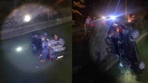 मोहम्मदपुर झाल के पास सड़क हादसा, गंगनहर में गिरी कार, 2 युवकों की मौत