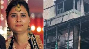 आग से बचने को फ्लैट से कूदी महिला की मौत, पति-बेटी घायल