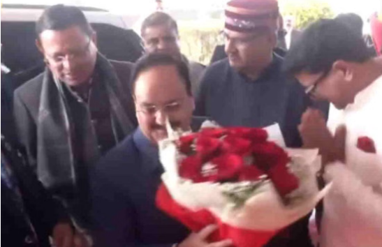 पूर्व राष्ट्रीय अध्यक्ष जेपी नड्डा पहुंचे जौलीग्रांट, CM धामी ने किया welcome, विधानसभा चुनाव की तैयारी तेज