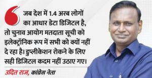 डिजिटल इंडिया पर सवाल: कांग्रेस ने मतदाता सूची को लेकर चुनाव आयोग को घेरा