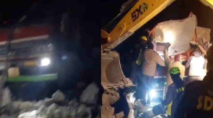 तोताघाटी के पास ट्रक पर गिरा भारी बोल्डर, चालक की मौके पर मौत