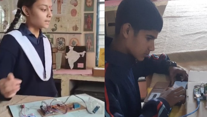 राजकीय इंटर कॉलेज के दो छात्रों ने बनाई सेफ्टी डिवाइस, शराब पीकर गाड़ी चलाने से रोकती