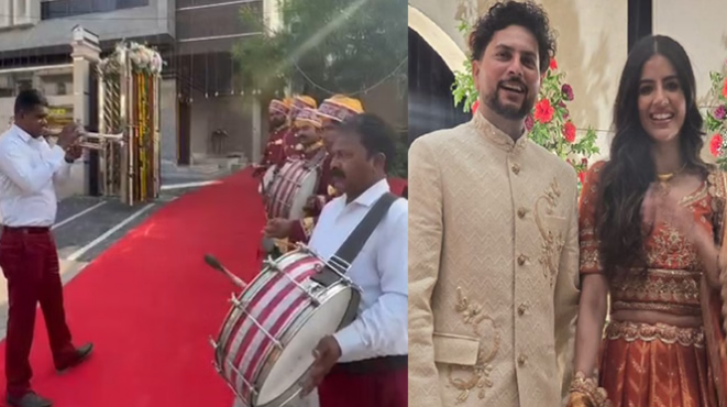 शादी के बाद पत्नी वंशिका संग कानपुर पहुंचे कुलदीप यादव, रेड कार्पेट से हुआ welcome