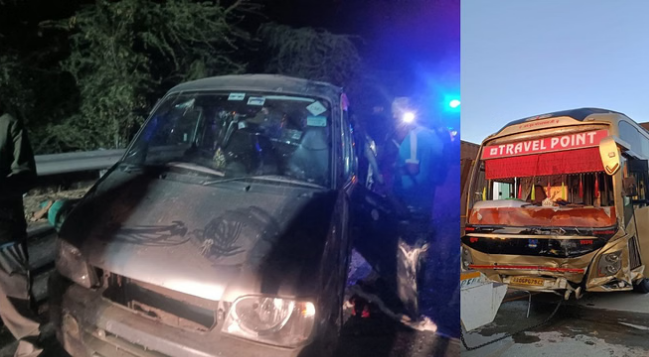 एक्सप्रेसवे पर डबल डेकर बस और ईको कार की टक्कर; 6 लोगों की मौत, 13 घायल