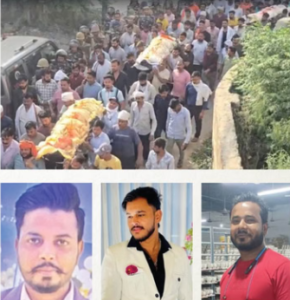 बुलंदशहर ट्रिपल मर्डर: एक घर से उठीं 3 अर्थियां, गांव में पसरा मातम