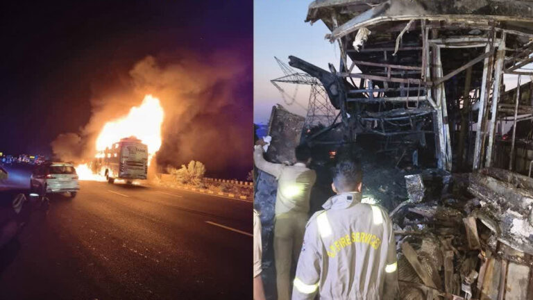 Agra Lucknow Expressway Accident: ट्रक से टकराकर स्लीपर बस में लगी आग, 2 की मौत