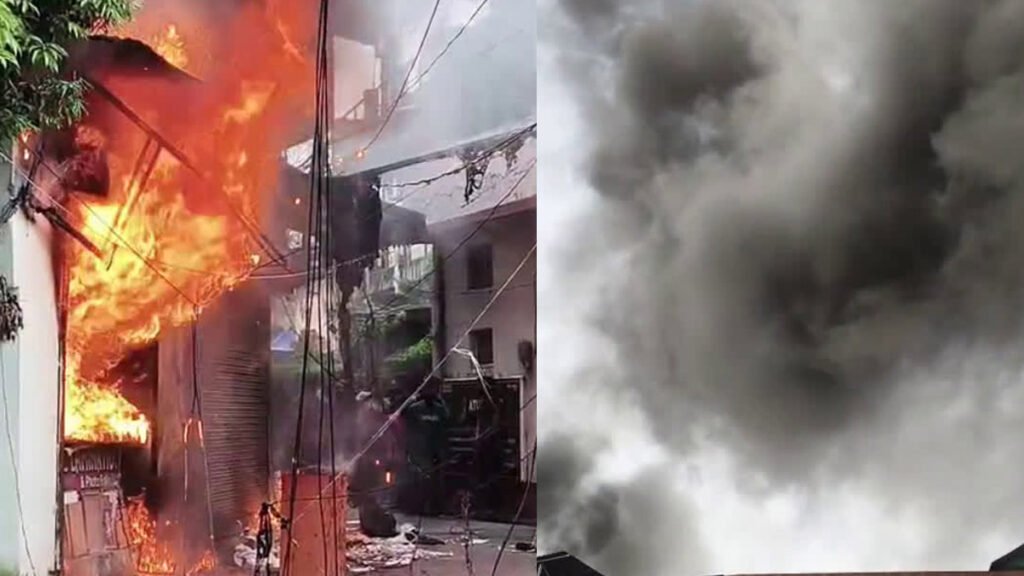 Dehradun में घंटाघर के पास फोटो लेमिनेशन की दुकान में भीषण आग, लाखों का सामान जलकर खाक