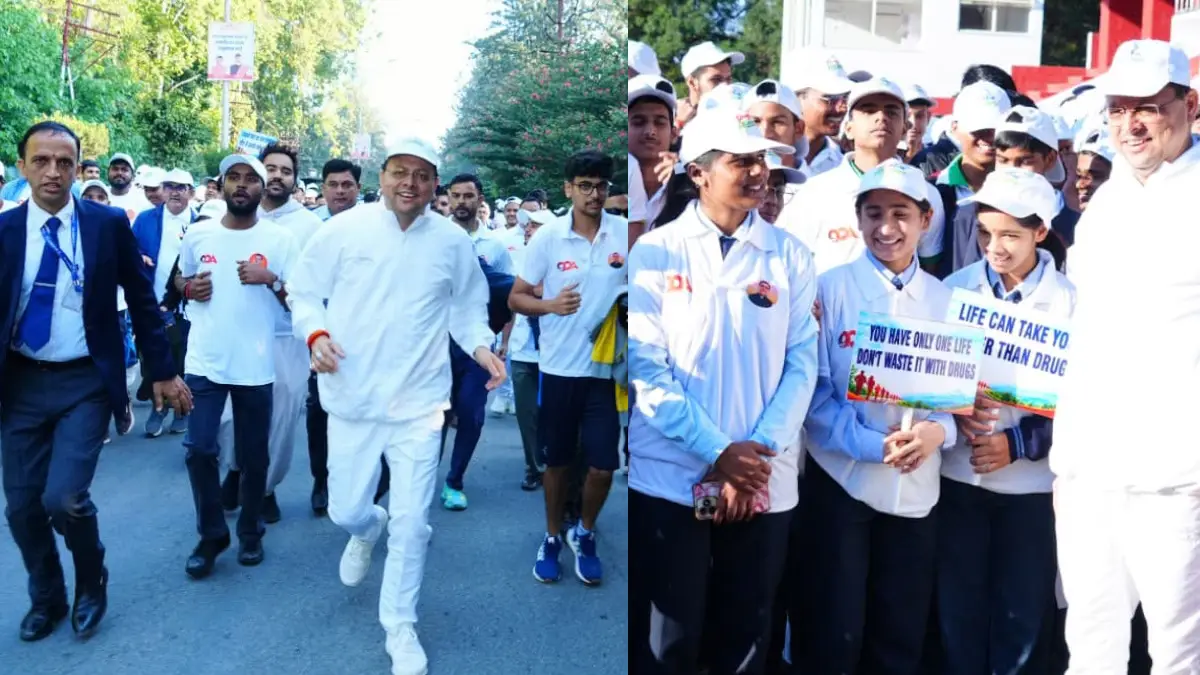 Dehradun में ड्रग फ्री वॉकथॉन, सीएम धामी ने दिलाई नशामुक्त उत्तराखंड की शपथ